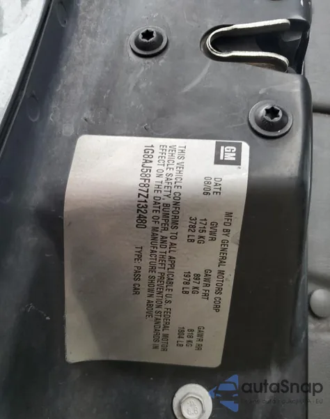 2007 Saturn Ion Level 2 from USA, damaged, VIN 1G8AJ58F87Z132480